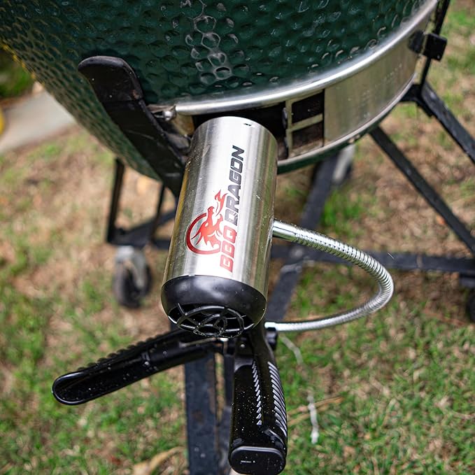 BBQ Dragon Charcoal Starter Fan — Lights Charcoal in 10 Minutes | Cordless Variable Speed Fire Blower for Grills, Smokers, Fire Pits, Fireplaces & Campfires
