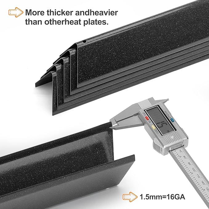 7636 Flavorizer Bars for Weber Spirit 300 II 300 & GS4 Spirit II 300 Series, Spirit E310 E320 E330 S310 S320 S330 Grill with Front Control Knob，15.3 Inch Heat Tent for Weber 67046 69797 68843