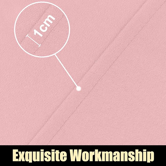 Smiry Rectangle Picnic Table Cloth, Waterproof Elastic Fitted Tablecloths for 4 Foot Tables, Washable Polyester Table Cover for Camping, Indoor and Outdoor (Baby Pink, 24"x48")