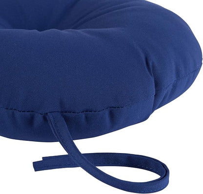 Greendale Home Fashions Blue Outdoor 15-inch Bistro Seat Cushion, Set of 2