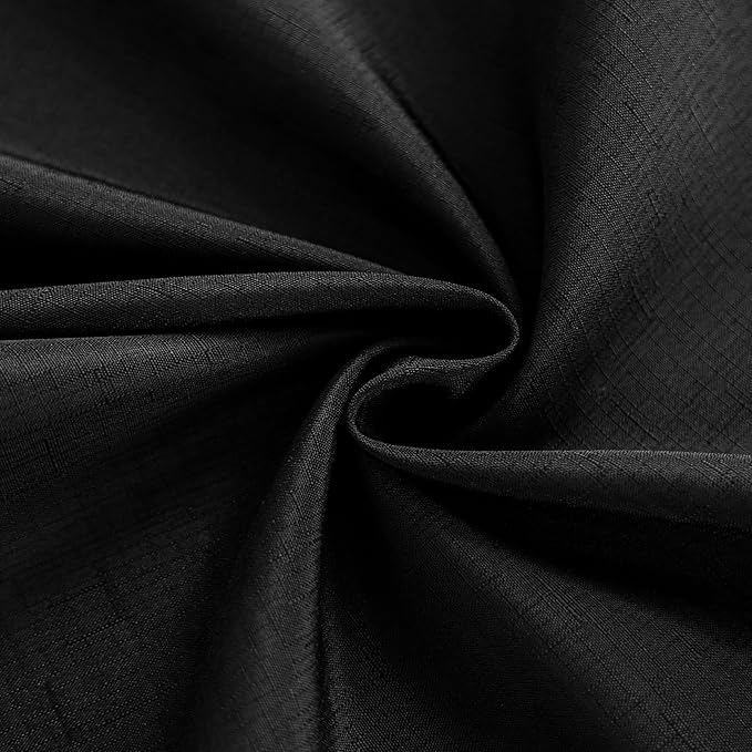 Seenus Black Textured Fabric Rectangle Tablecloth for 8 Foot Table, Stain Resistant & Wipeable Rectangular Tablecloth for 8-10 Seats Dining Picnic Outdoor BBQ, 54 x 108 Inch