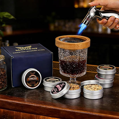12 Flavor Smoking Wood Chips for Cocktail Smoker – All-Natural Apple, Cherry, Oak & More – Premium Bar Smoker Kit for Whiskey, Bourbon, Meats & Cheese – Unique Gift for Men Dad Husband