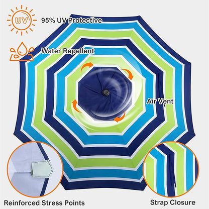 Blissun 9ft Patio Umbrella Replacement Canopy, Market Umbrella Top, Outdoor Table Umbrella Canopy for 8 Ribs, Canopy Only
