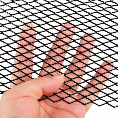 AggAuto Universal 40"x13" Car Grill Mesh 10x20mm Rhombic Hole Black | Aluminum Alloy Automotive Grille Insert Bumper, One of the Most Multifunctional Shape Grids 100x33cm