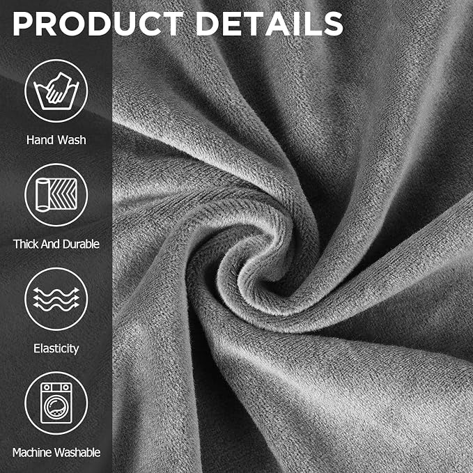 Peryiter 3 Pcs Couch and Loveseat Sofa Covers,Dark Gray,Velvet | Armchair Covers for Living Room, Sofa Cushion Slipcover, Furniture Protector, Polyester and Spandex, Washable
