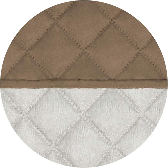PureFit Reversible Quilted Sofa Cover Dog Couch Covers for Sofa, 66 in | Camel/Ivory, Water Resistant Couch Protector, Washable Pet Couch Cover with Non Slip and Elastic Straps For Kids