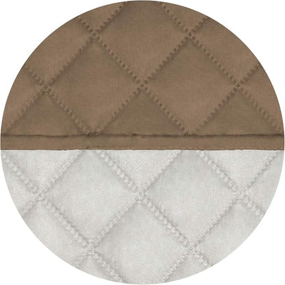 PureFit Reversible Quilted Sofa Cover Dog Couch Covers for Sofa, 66 in | Camel/Ivory, Water Resistant Couch Protector, Washable Pet Couch Cover with Non Slip and Elastic Straps For Kids