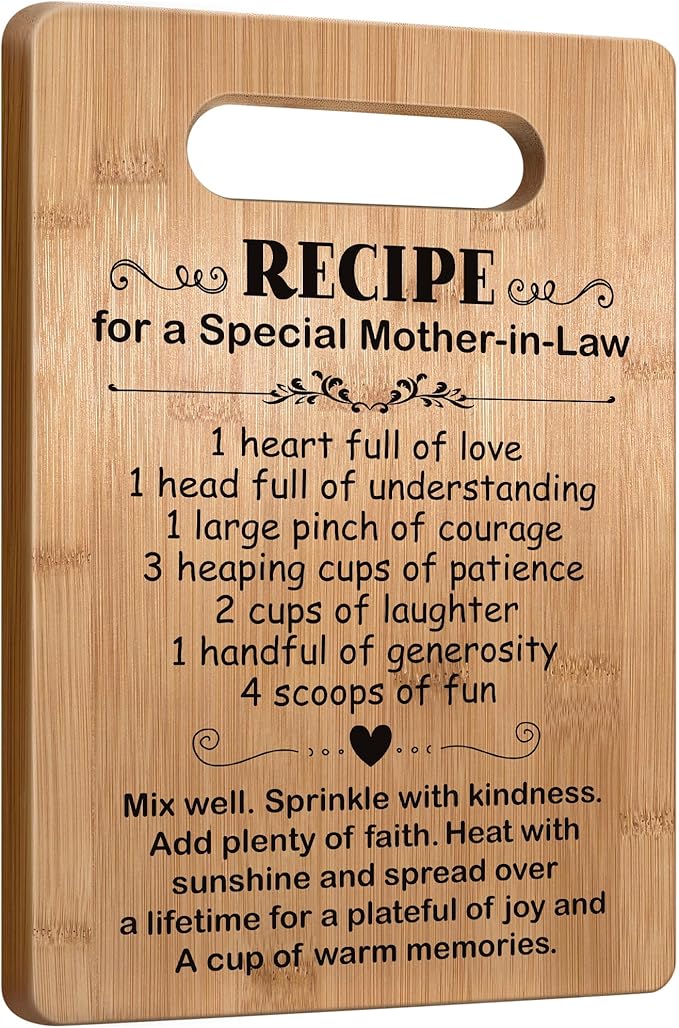 Popular Gifts for Mother in Law Mothers Day, Cutting Board Gift for Mother-in-Law, Cute Mother in Law Gifts from Daughter in Law, Birthday Gift for Mother in Law