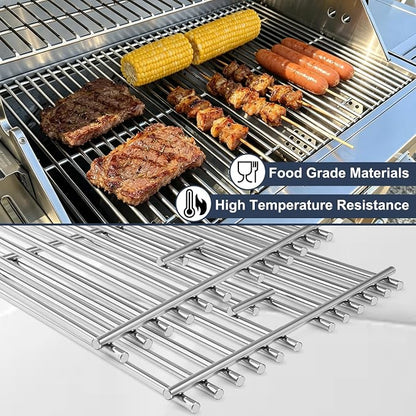 Criditpid Grill Parts for Kitchenaid 740-0780 720-0745B 720-0745 720-0745A, Grill Grates & Grill Burners & Igniters & Flame Tamer for Kitchenaid 740-0780 4-Burner Built-in Propane Gas Grill