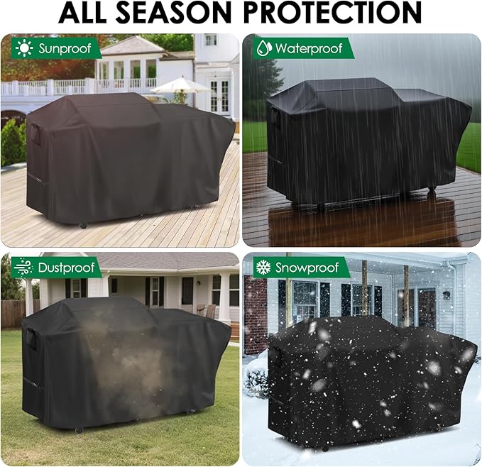 Grill Cover for Blackstone 22" XL Griddle Pellet Grill Combo, Waterproof Outdoor BBQ Griddle Cover for Blackstone Omnivore Griddle Comb - Black