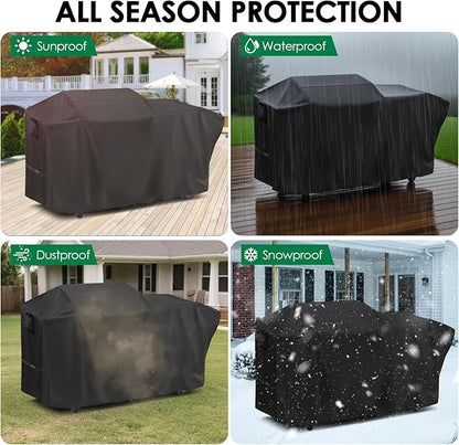 Grill Cover for Blackstone 22" XL Griddle Pellet Grill Combo, Waterproof Outdoor BBQ Griddle Cover for Blackstone Omnivore Griddle Comb - Black