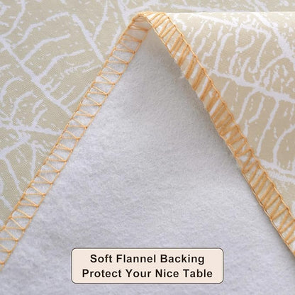 LIBERECOO Heavy Duty Vinyl Tablecloth with Flannel Backing Waterproof Oil-Proof Plastic Table Cloth Stain-Resistant Wipeable Rectangle or Square Table Cover for Indoor and Outdoor 60 x 84 Inch