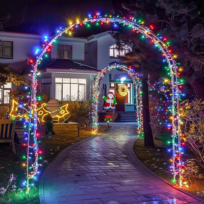 JMEXSUSS 132ft 400 LED Christmas Lights Indoor Outdoor Waterproof | 8 Modes Multicolor Christmas Tree Lights Plug in with Remote, Twinkle String Light for Bedroom Party Tree Christmas Decor