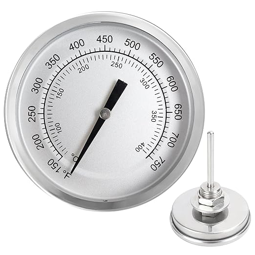 74402 Thermometer for Pit Boss 700Classic, 820/1000 Series, Replace PB1230G | for Pit Boss PB700FB PB700D PB700S PB700SC PB820FB PB820D PB820D2 PB820D3, Replaces Pb1230g, 150-750°F, Waterproof/Fog-proof