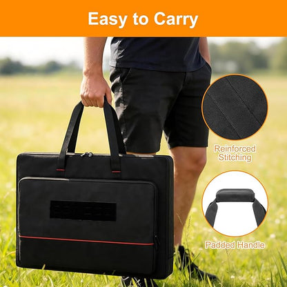 HODRANT Full‑Size Griddle Storage Bag Compatible with Weber Spirit 300 Series & Genesis 300 Series Griddle, Padded Flat Top Cover with Pockets & Handles for Outdoor Camping & Travel, Bag Only