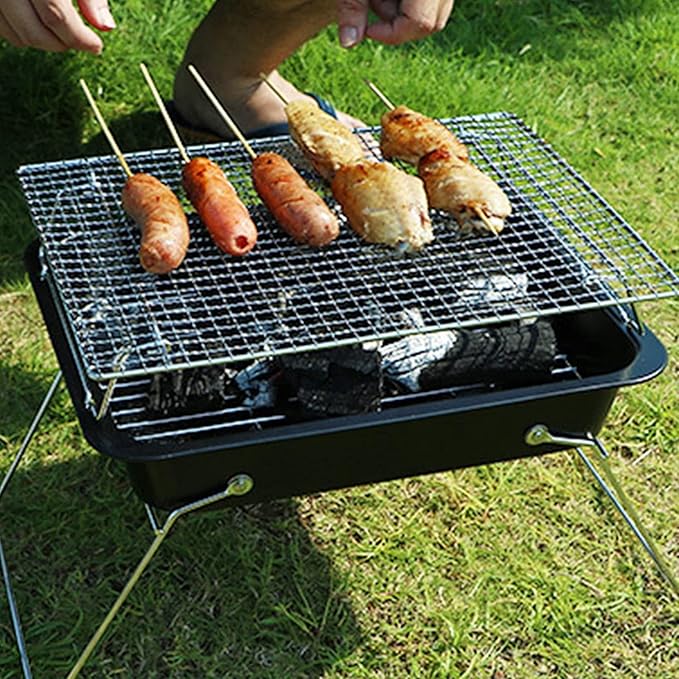 Barbecue Charcoal Grill Charcoal Grill Portable Foldable Barbecue Grill Tool For Picnic Patio Backyard BBQ Portable Charcoal Grill