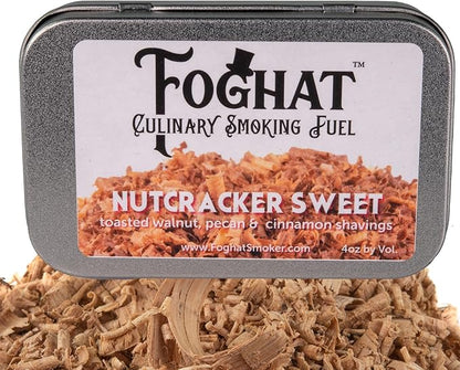 Cocktail Smoker Wood Chips - 4oz Walnut, Pecan & Cinnamon Shavings for Smoker, Whiskey Drink Infuser Kit - Culinary Wood Smoking Chips for Hand Held Food Smoke Gun & Bourbon Drink Glass Smokers
