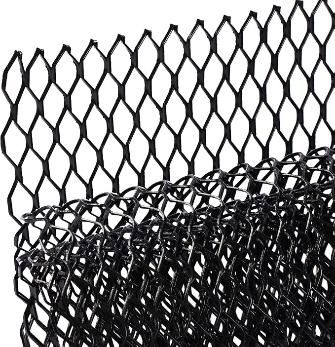 AggAuto Universal 40"x13" Car Grill Mesh 11x25mm Hexagon Hole Black | Aluminum Alloy Automotive Grille Insert Bumper, One of the Most Multifunctional Shape Grids 100x33cm