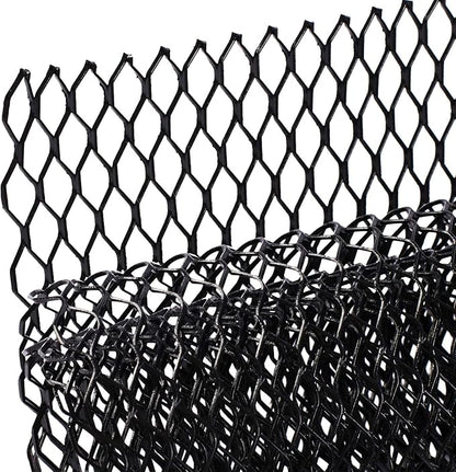 AggAuto Universal 40"x13" Car Grill Mesh 11x25mm Hexagon Hole Black | Aluminum Alloy Automotive Grille Insert Bumper, One of the Most Multifunctional Shape Grids 100x33cm