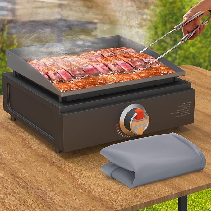 Silicone Griddle Mat Cover for Blackstone - 17 Inch True All-Encompassing Coverage Heavy Duty Food Grade Grill Buddy Mat, All Season Cooking Surface Protective Cover