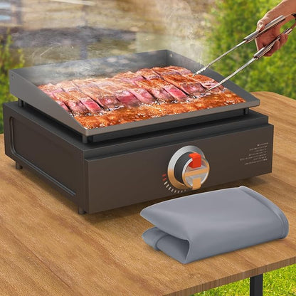 Silicone Griddle Mat Cover for Blackstone - 17 Inch True All-Encompassing Coverage Heavy Duty Food Grade Grill Buddy Mat, All Season Cooking Surface Protective Cover