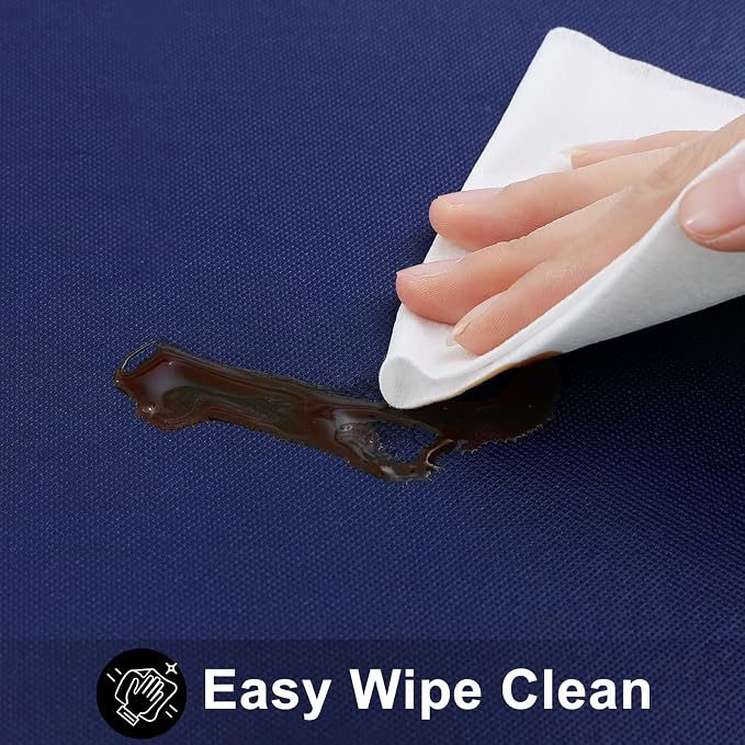 Smiry Rectangle Table Cloth 54x120 Inch, Waterproof Wipeable Vinyl Tablecloths Protector, Oil Spill Proof Plastic Table Cover for Dining, Picnic, Camping, Outdoor, Navy