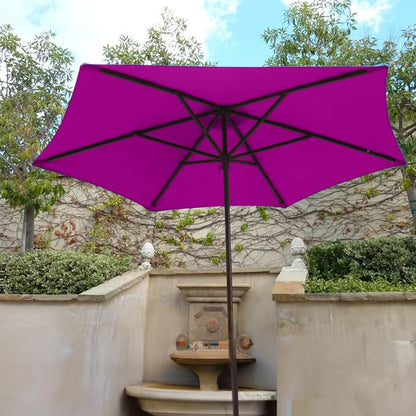 Formosa Covers 9ft Market Patio Umbrella Canopy - Fuchsia, 6 Ribs, 300D UV Protective and Water Resistant, Premium Quality Replacement Canopy