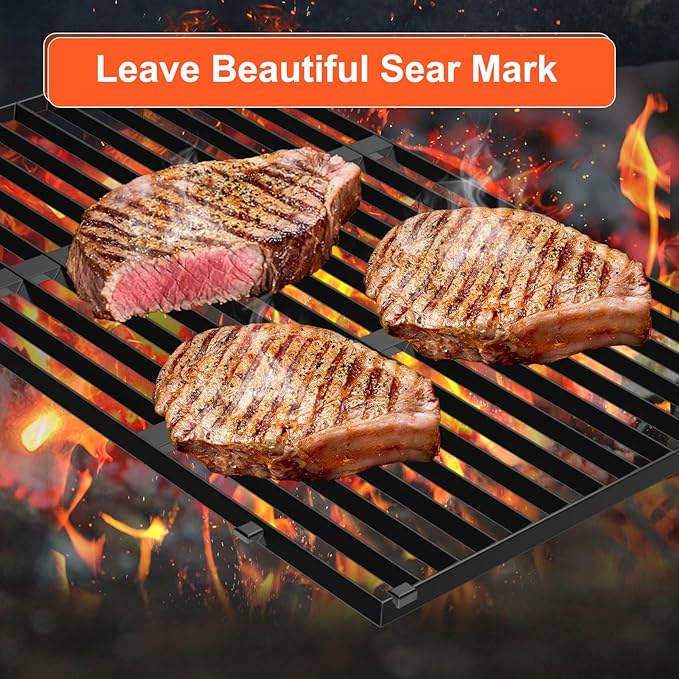 Spirit E310 Grill Parts for Weber Spirit, 17.5" Grill Grates 15.3" Flavorizer Bars for Weber Spirit 300 & GS4 Spirit II 300, Spirit E-310 E-315 Grills with Front Control Knobs for Weber 7638 7636