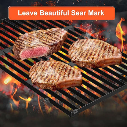 Spirit E310 Grill Parts for Weber Spirit, 17.5" Grill Grates 15.3" Flavorizer Bars for Weber Spirit 300 & GS4 Spirit II 300, Spirit E-310 E-315 Grills with Front Control Knobs for Weber 7638 7636