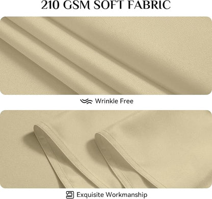 Softalker Rectangle Tablecloth, Waterproof Table Cloths Wrinkle Free Fabric Washable Polyester Table Cover for Dining Tables Party Outdoor Camping Parties Buffet - 60 x 120 inch, Khaki