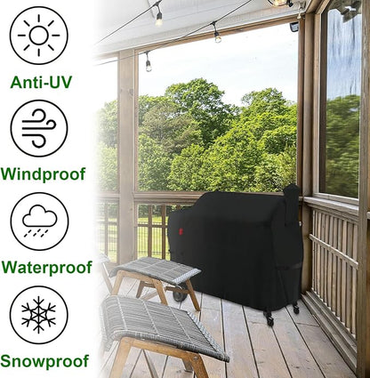 Outdoor Grill Cover Fits Traeger Pro 780 & Pro 34 (TFB86KLF, TFB34KLF) Electric Grill and Smoker,Compared to BAC504 BAC380 Traeger Cover Geny Waterproof BBQ Grill Cover
