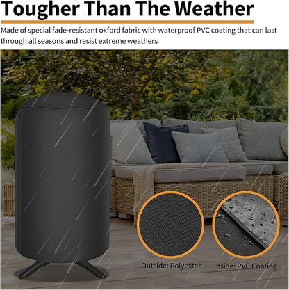 NEXCOVER Round Grill Cover | 19.5” Dia by 32”H BBQ Cover, Dome Smoker Cover, Fade & UV Resistant Barbecue Cover,Waterproof Heavy Duty Barbeque Cover,Compatible for George Foreman Gfo3320 Gfo240 Grills
