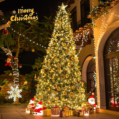 JMEXSUSS 800 LED Outdoor Christmas Lights, Warm White Christmas Tree Lights | 272ft, 8 Modes, Remote Control, Green Wire, Waterproof Led String Lights for Outside Indoor Xmas Party Tree Decor