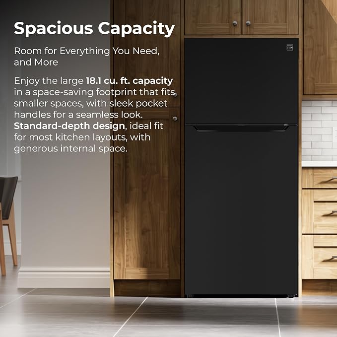 Kenmore 18.1 cu. ft. 30" Wide Top Mount Refrigerator - Black
