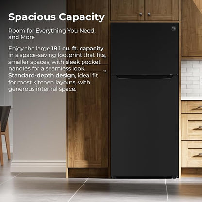 Kenmore 18.1 cu. ft. 30" Wide Top Mount Refrigerator - Black