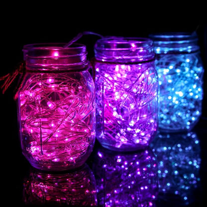 OMIKA LED String Lights Indoor Fairy Light Multi Color Changing, Waterproof Firefly Lights with Remote for Indoor, Bedroom, Wedding, Outdoor Christmas Decor (40 ft 120 LEDs USB & Battery Powered)