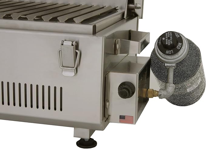 Solaire SOL-IR17BWR Portable Infrared Propane Gas Grill with Warming Rack, Stainless Steel, with Carrying Bag