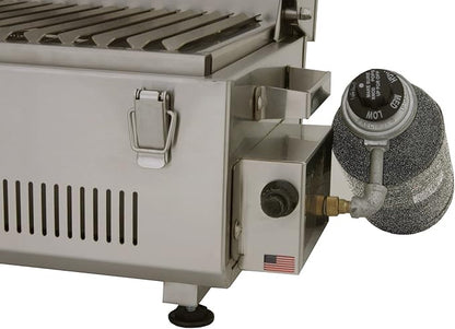 Solaire SOL-IR17BWR Portable Infrared Propane Gas Grill with Warming Rack, Stainless Steel, with Carrying Bag