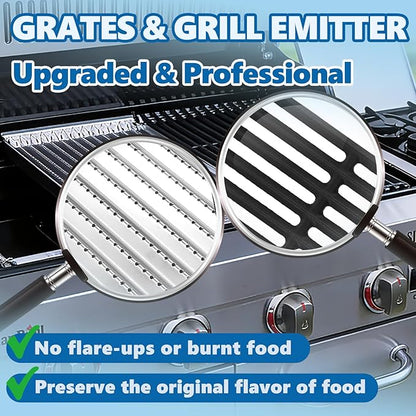 SafBbcue 463242716 Grill Grates Infrared Emitter Replacement Parts G533-2200-W1 G533-0009-W1 for Charbroil Infrared 4 Burner Grill Parts 463242715 463276016 466242715 466242815 463257520 463255721