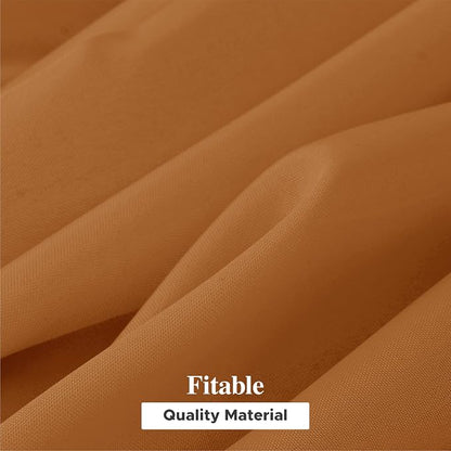 Fitable 6 Pack Bronze Round Tablecloths - 120 Inches in Diameter | Wrinkle & Stain Resistant, Washable Polyester Fabric, For Wedding Party Banquet Formal Events Fall Thanksgiving Harvest