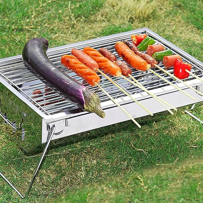 Barbecue Charcoal Grill Foldable Charcoal Grill Portable BBQ Barbecue Grill Lightweight Barbecue Grill For Outdoor Cooking Camping Charcoal Bbq Grill
