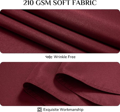 Softalker Rectangle Tablecloth, Waterproof Table Cloths Wrinkle Free Fabric Washable Polyester Table Cover for Dining Tables Party Outdoor Camping Parties Buffet - 60 x 102 inch, Burgundy