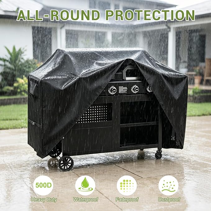 66 Inch Grill Cover for Royal-Gourme-t ZH3004H 3-in-1, Outdoor Waterproof Cover for BBQ Propane Gas Grill and Pizza Oven Combo with Side Burner- 66x25x44 in
