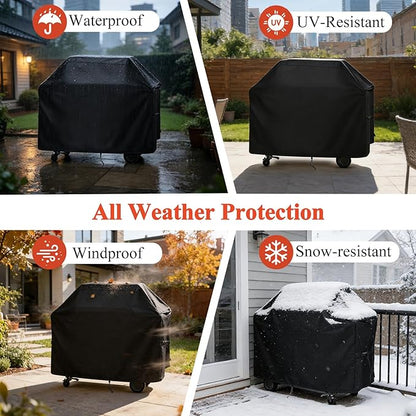 TheElves Grill Cover for Blackstone 1554/2210 ‎36" Royal Gourmet GB4007 Charbroil Char-Griller 4-Burner Griddle, Outdoor Grill Covers Waterproof Heavy Duty for Propane Griddles - 68"W x 28"D x 32"H