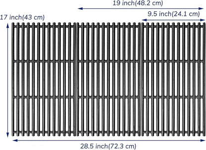 Utheer 17 inch Cast Iron Cooking Grate for Charbroil Tru Infrared 463255020 463242716 463242715 463276016 466242715 466242815 463257520, Replacement Grill Parts for Nexgrill 720-0882A