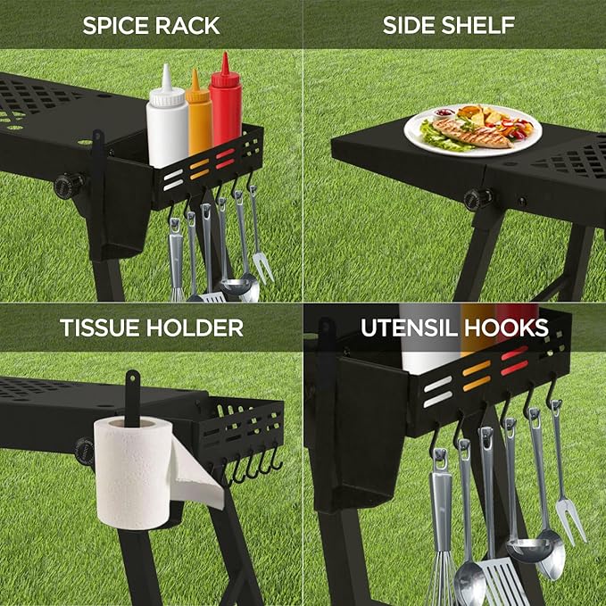 boldworks Griddle Stand for Blackstone Griddle Table Fits Blackstone Table Top Grill 17 Inch and 22 inch Portable with Folding and Height Adjustable Legs