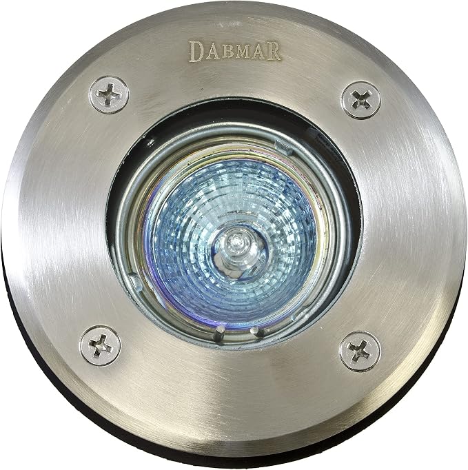 DABMAR LIGHTING LV314-LED7-SS Well Light W/O Grill Adjustable 7W LED MR16 12V, Stainless Steel