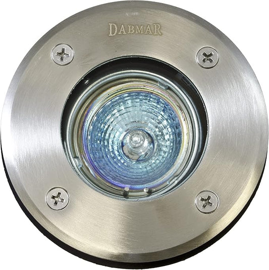 DABMAR LIGHTING LV314-LED7-SS Well Light W/O Grill Adjustable 7W LED MR16 12V, Stainless Steel