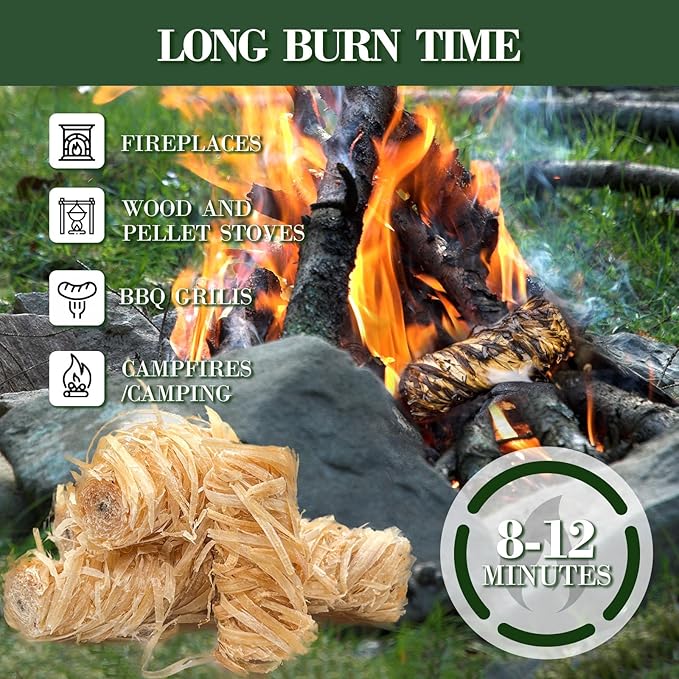36PCS Fire Starter-Natural Fire Starters for Campfires, BBQ, Fireplaces, Barbecues, Chimneys, Fire Starters for Pizza Ovens, Fireplaces, Grills and Other Scenarios, Charcoal Starters