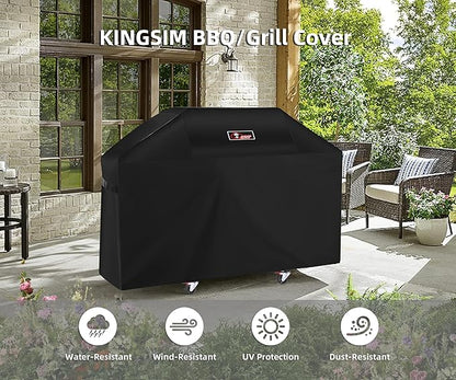 63 Inch Grill Cover for Weber New 2022 Genesis 300 and Genesis 300 Series, Outdoor BBQ Gas Grill Cover, Heavy Duty Waterproof Fade Resistant, Compared to Weber 7757